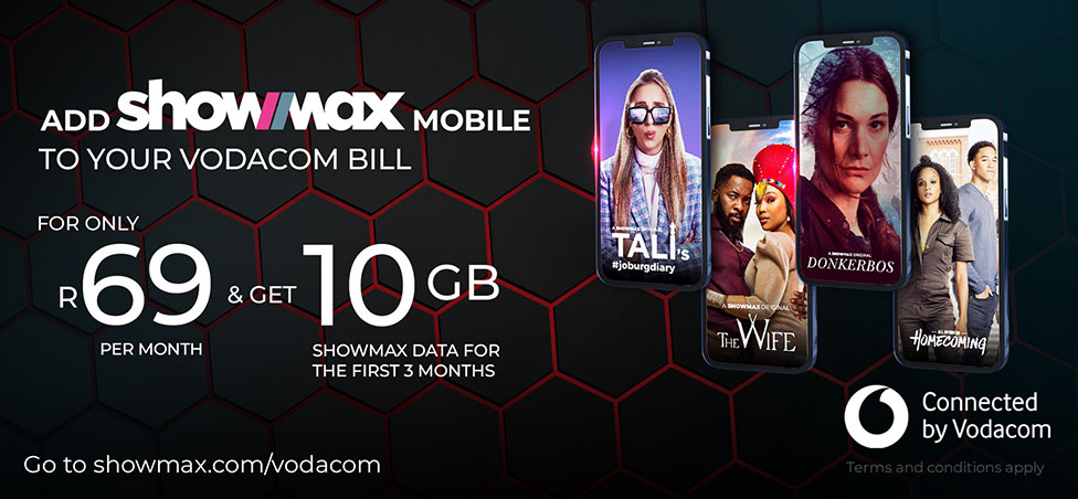 Add Showmax to your Vodacom bill