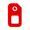 Red Sim card icon