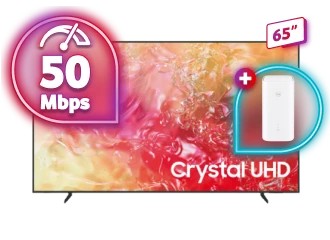 Get a 5G router with 1TB data & Samsung Crystal UHD 4K Smart TV