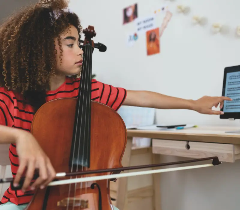 Girl playing Cello